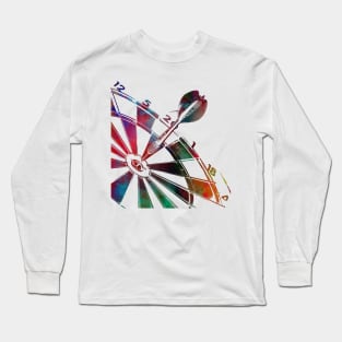 darts sport art #darts #sport Long Sleeve T-Shirt